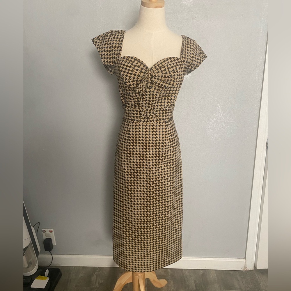 Stop staring pencil Houndstooth Dress